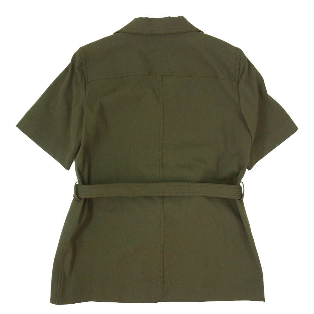 theory セオリー 23SS Neoteric Twill SS Safari JKT ネオトリック ツイル サファリ ジャケット テーラード 半袖 カーキ系 S【新古品】【未使用】【中古】