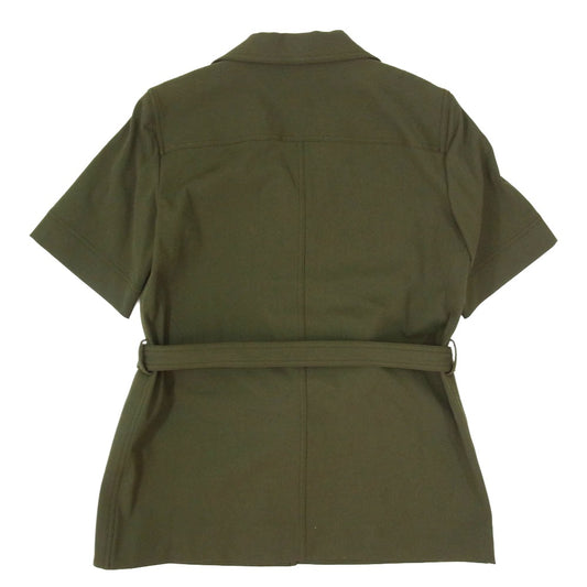 theory セオリー 23SS Neoteric Twill SS Safari JKT ネオトリック ツイル サファリ ジャケット テーラード 半袖 カーキ系 S【新古品】【未使用】【中古】