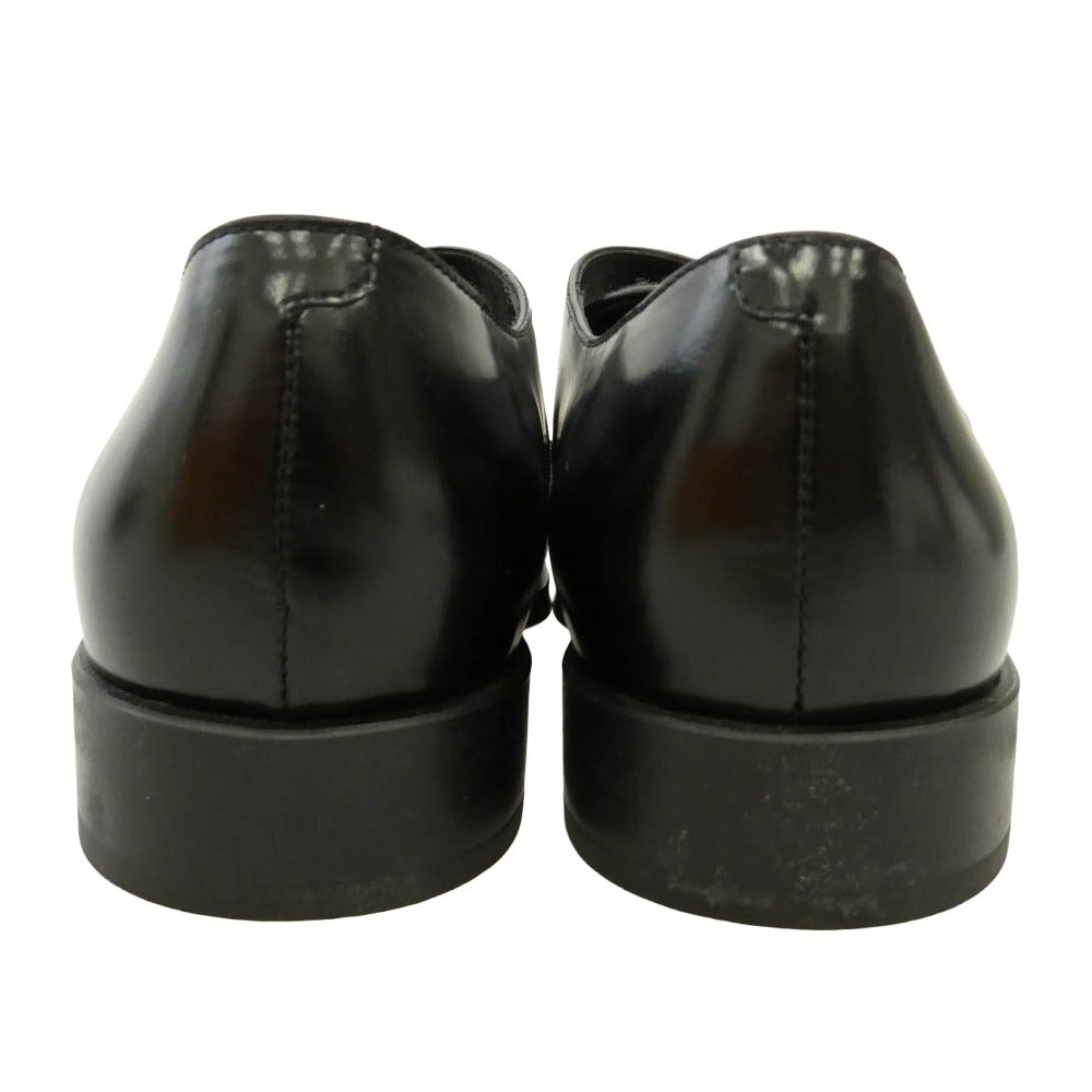 TOD’S トッズ レザー モンクストラップ ローファー ビジネス シューズ ブラック系 38【美品】【中古】