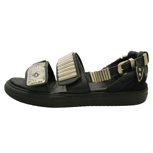 TOGA トーガ METAL SNEAKER SANDALS メタル スニーカー サンダル ブラック系 シルバー系 38【中古】