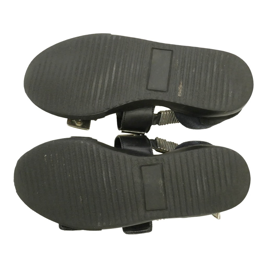 TOGA トーガ METAL SNEAKER SANDALS メタル スニーカー サンダル ブラック系 シルバー系 38【中古】