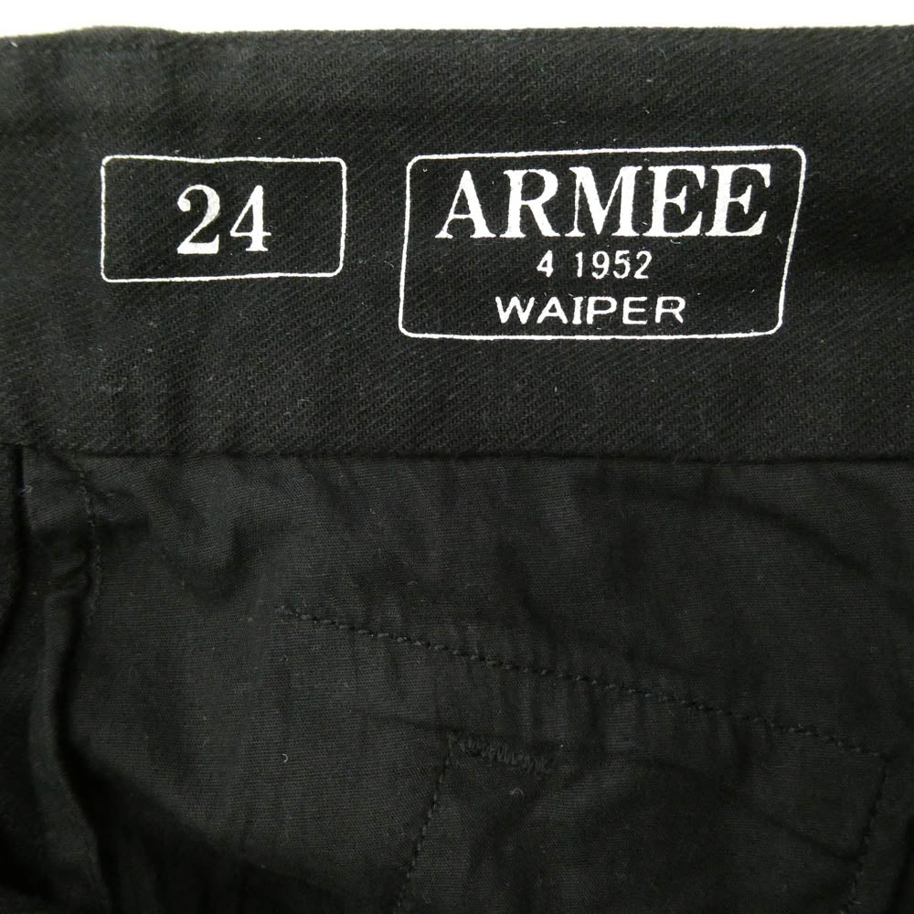 WAIPER ワイパー 21WP93 ARMEE M-47 前期復刻カーゴパンツ ブラック系 24【中古】