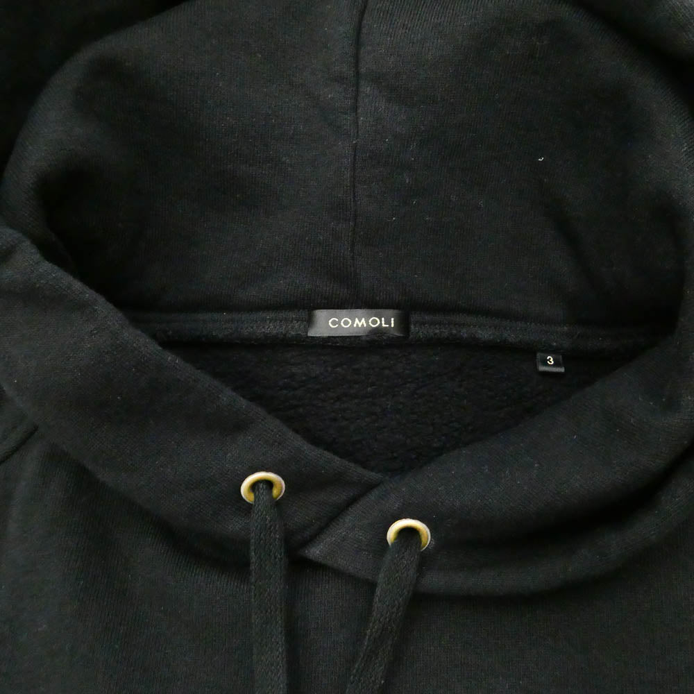COMOLI コモリ 25AW C03-05017 コットン裏毛 パーカー ブラック系 M【中古】