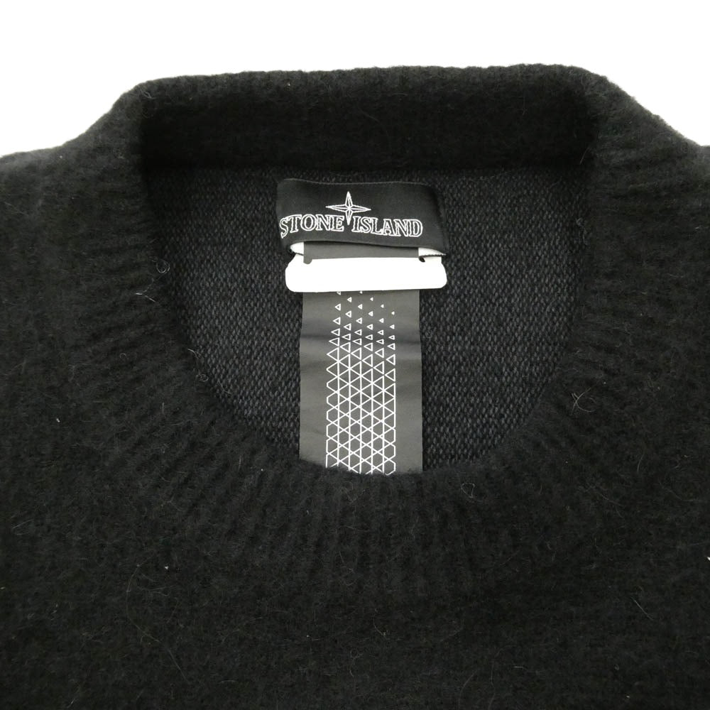 STONE ISLAND ストーンアイランド 7519507A2 SHADOW PROJECT シャドウプロジェクト Alpaca Wool Mix Oversized Crewneck アルパカウール クルーネック ニット セーター ブラック系 L【中古】
