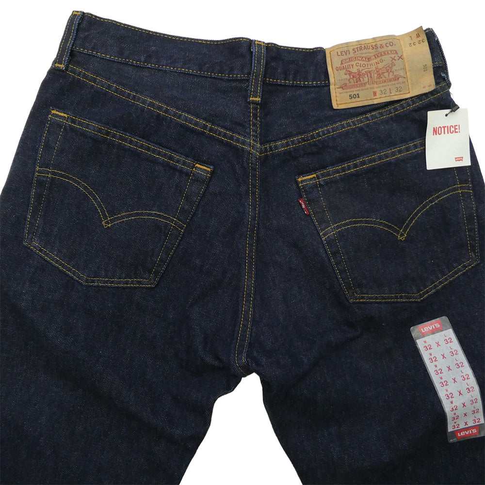 Levi's リーバイス 501-01WA 00s USA製 501 スモールe ボタン裏553 フラッシャー付き ワンウォッシュ ジーンズ デニムパンツ W32 L32 インディゴブルー系 32【極上美品】【中古】