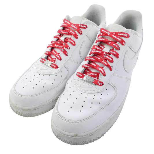 Supreme シュプリーム CU9225-100 x Nike Air Force 1 Low AF1 ナイキ エアフォース1 ロー スニーカー ホワイト系 29cm【中古】