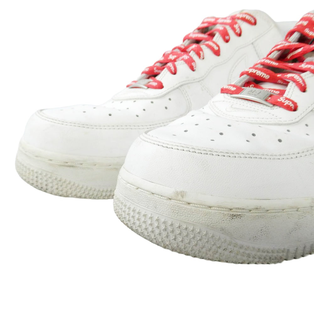 Supreme シュプリーム CU9225-100 x Nike Air Force 1 Low AF1 ナイキ エアフォース1 ロー スニーカー ホワイト系 29cm【中古】