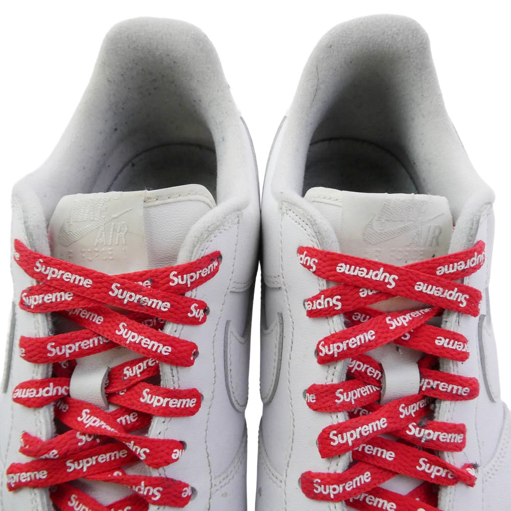 Supreme シュプリーム CU9225-100 x Nike Air Force 1 Low AF1 ナイキ エアフォース1 ロー スニーカー ホワイト系 29cm【中古】