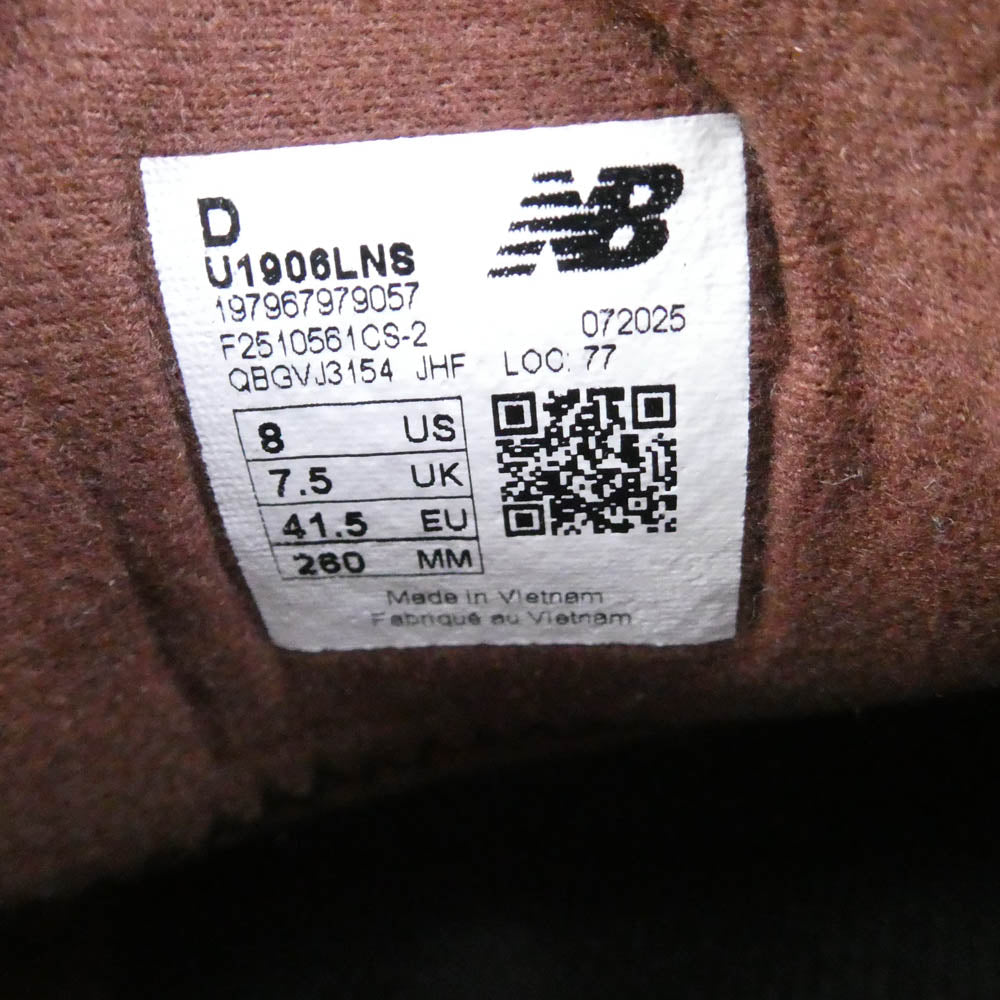 NEW BALANCE ニューバランス U1906LNS 1906L Rich Oak with Black Cement Suede リッチ オーク ブラック セメント スウェード スニーカー ローファー ブラウン系 26cm【美品】【中古】