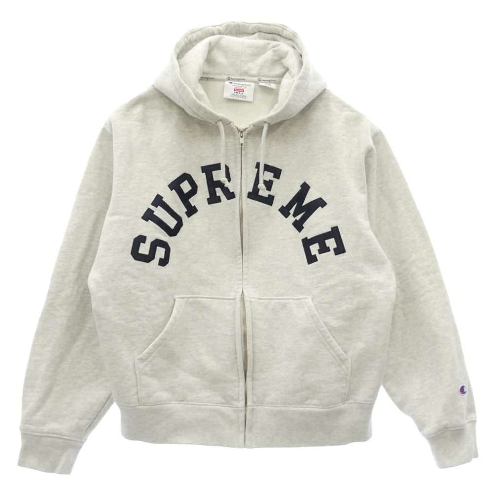 Supreme シュプリーム 24SS × Chmpion Zip Up Hooded Sweatshirt ジップアップ フーデッド スウェットシャツ パーカー フーディー ホワイト系 S【中古】