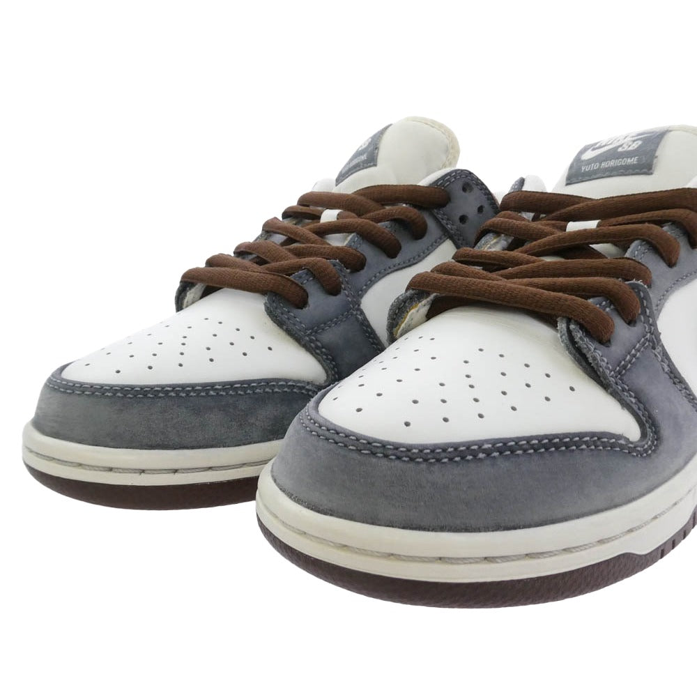 NIKE SB ナイキエスビー FQ1180-001 x 堀米 雄斗 Yuto Horigome Dunk Low Pro QS Wolf Grey ダンク ロー プロ ウルフグレー スニーカー ホワイト系 グレー系 26.5cm【美品】【中古】