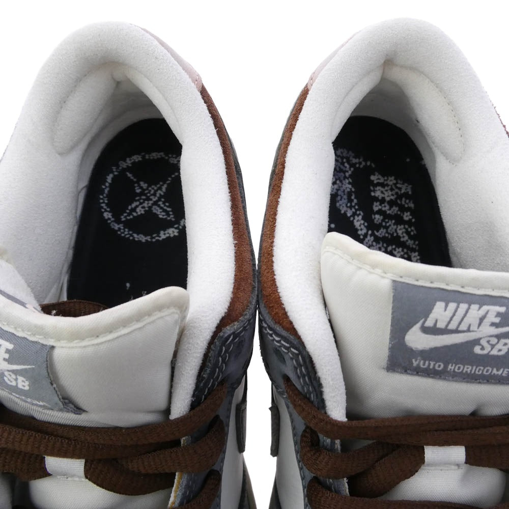 NIKE SB ナイキエスビー FQ1180-001 x 堀米 雄斗 Yuto Horigome Dunk Low Pro QS Wolf Grey ダンク ロー プロ ウルフグレー スニーカー ホワイト系 グレー系 26.5cm【美品】【中古】