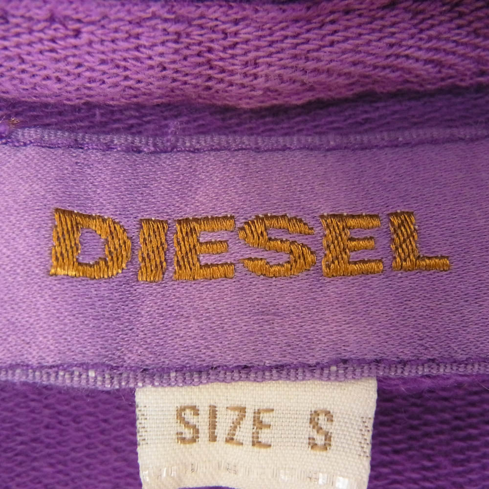 DIESEL ディーゼル スタッズ プルオーバー パーカー パープル系 S【中古】