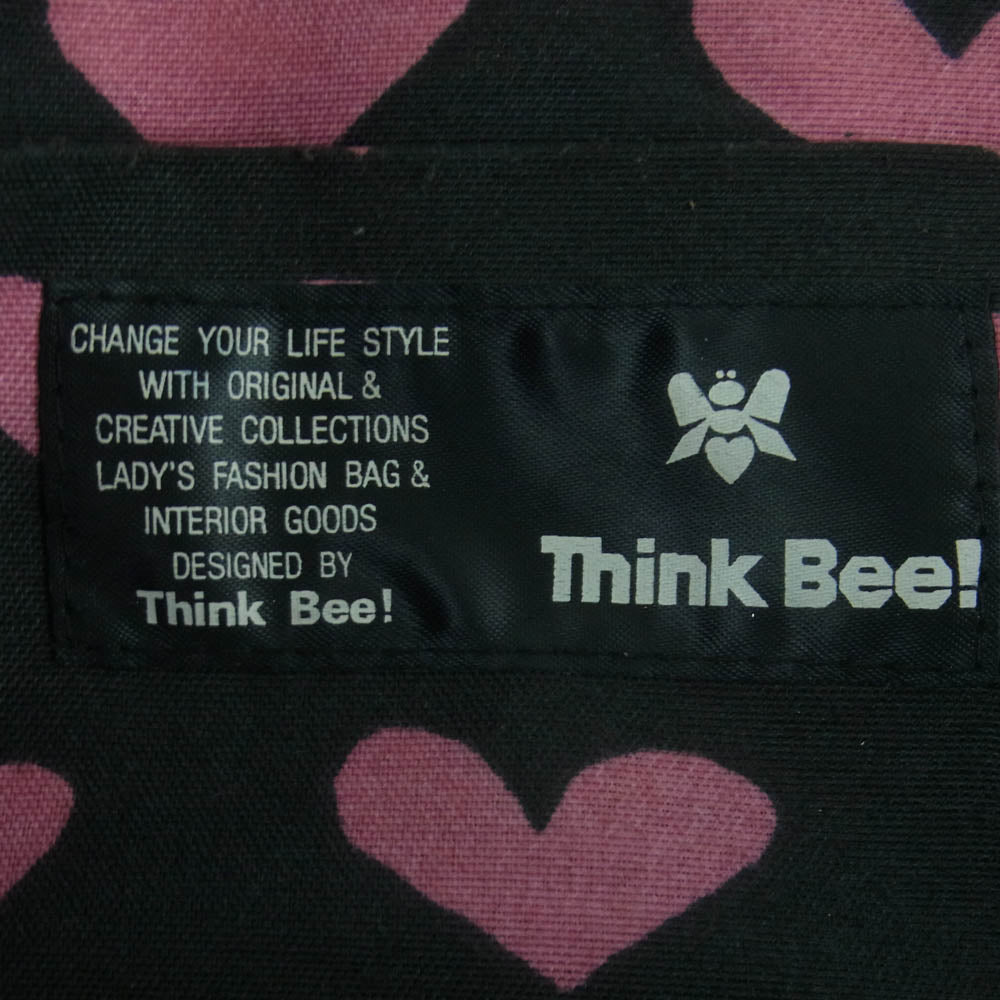 thinkbee シンクビー レオパード柄 エナメル トート ハンド バッグ ブラウン系【中古】