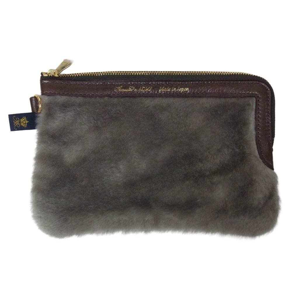 ADMJアクセソワ エーディーエムジェイ accessoires de mademoiselle アクセソワドゥマドモワゼル レザーハンドル ファー バッグ ダークブラウン系【中古】