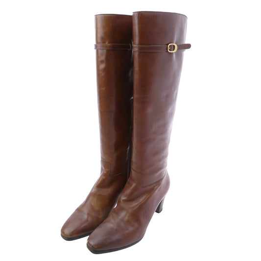 Salvatore Ferragamo サルヴァトーレフェラガモ ヒール ロングブーツ ブラウン系 5.5【中古】