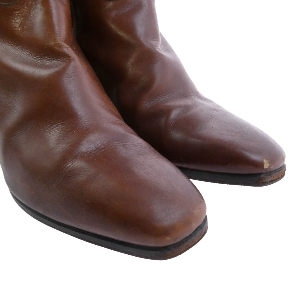 Salvatore Ferragamo サルヴァトーレフェラガモ ヒール ロングブーツ ブラウン系 5.5【中古】