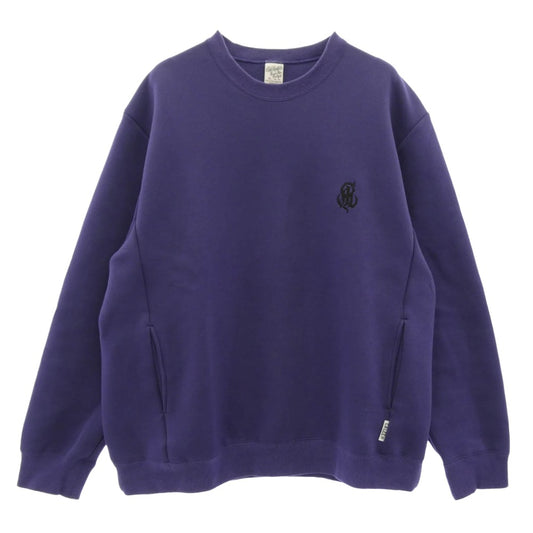 CALEE キャリー 25AW CL-25AW019 HIGH GAUGE DOUBLE KNIT CREW NECK SW ダンボール クルーネック スウェット パープル系 XL【中古】