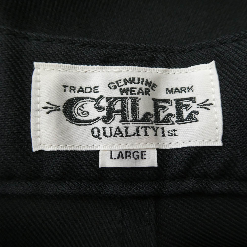 CALEE キャリー 26SS CL-26SS008 ST-P TUCK SLACKS スタプレ タック スラックス パンツ ブラック系 L【中古】
