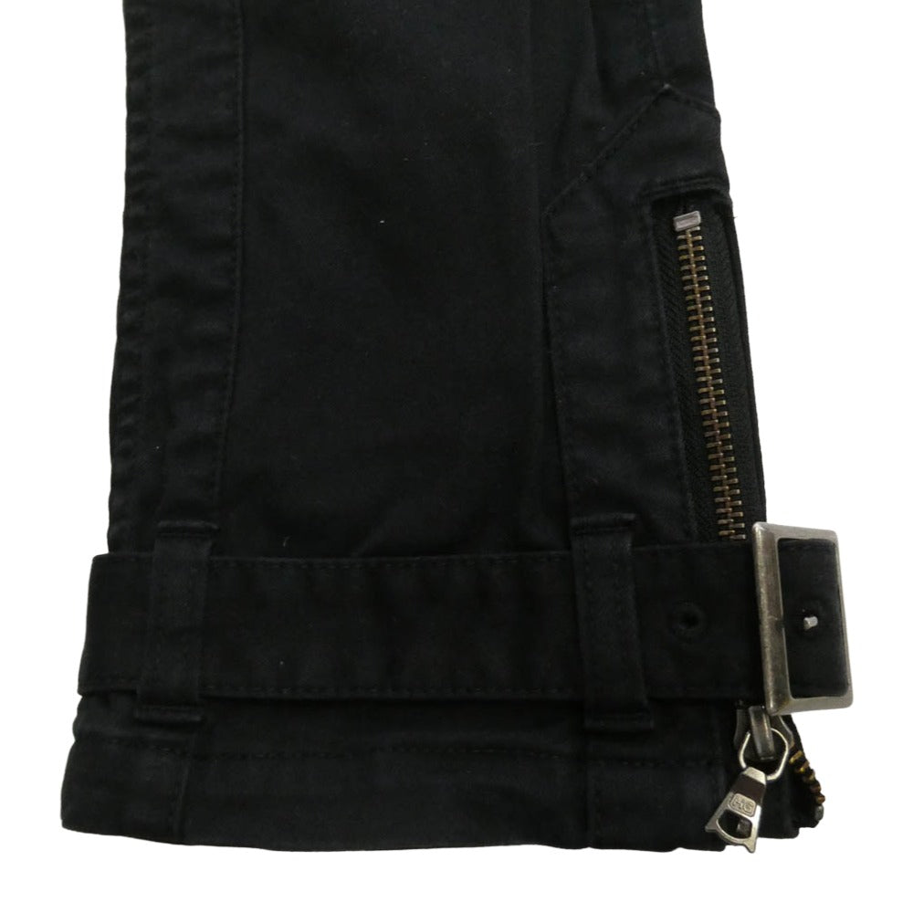 HYSTERIC GLAMOUR ヒステリックグラマー 2AP-5842 裾ジップ ベルト カーゴパンツ ブラック系 S【中古】