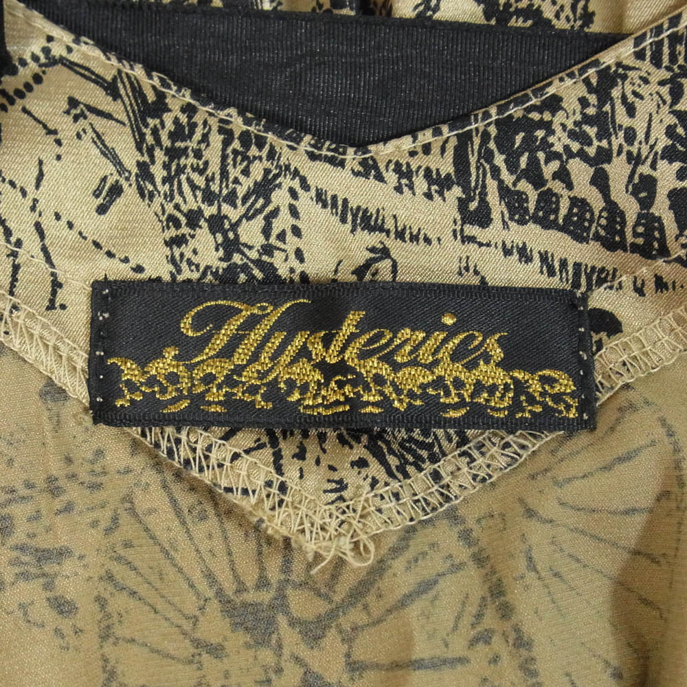 HYSTERIC GLAMOUR ヒステリックグラマー 3CR-2040 Hysterics ヒステリックス スタッズ 総柄 キャミソール ゴールド系 FREE【中古】