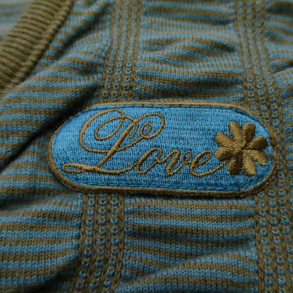 オゾンコミュニティ OZONE COMMUNITY LOVE 刺繍 カーディガン グリーン系 FREE【中古】