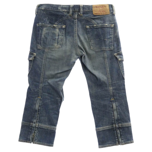 HYSTERIC GLAMOUR ヒステリックグラマー 2AP-5622 KINKY キンキー 裾ジップ 七分丈 ジーンズ デニムパンツ インディゴブルー系 XS【中古】