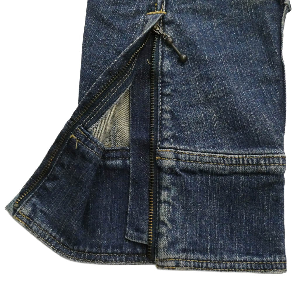 HYSTERIC GLAMOUR ヒステリックグラマー 2AP-5622 KINKY キンキー 裾ジップ 七分丈 ジーンズ デニムパンツ インディゴブルー系 XS【中古】