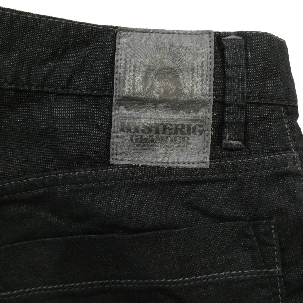 HYSTERIC GLAMOUR ヒステリックグラマー 2AP-6024 裾ジップ スキニー パンツ ブラック系 M【中古】
