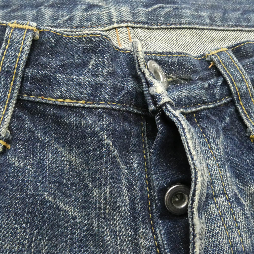 HYSTERIC GLAMOUR ヒステリックグラマー Hysterics ヒステリックス スタッズ ダメージ ボタンフライ ジーンズ デニムパンツ インディゴブルー系【中古】