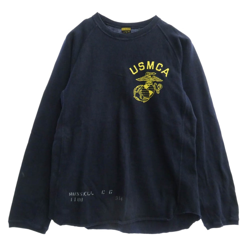 C.C.MASTERS シーシーマスターズ USAFAロゴ 長袖 カットソー ネイビー系 LG【中古】