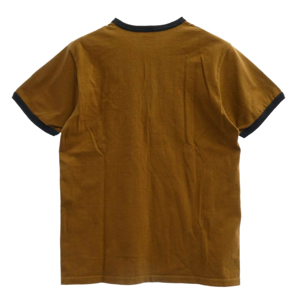 DELUXE デラックス ロゴ 半袖 Ｔシャツ カットソー ブラウン系 L【中古】