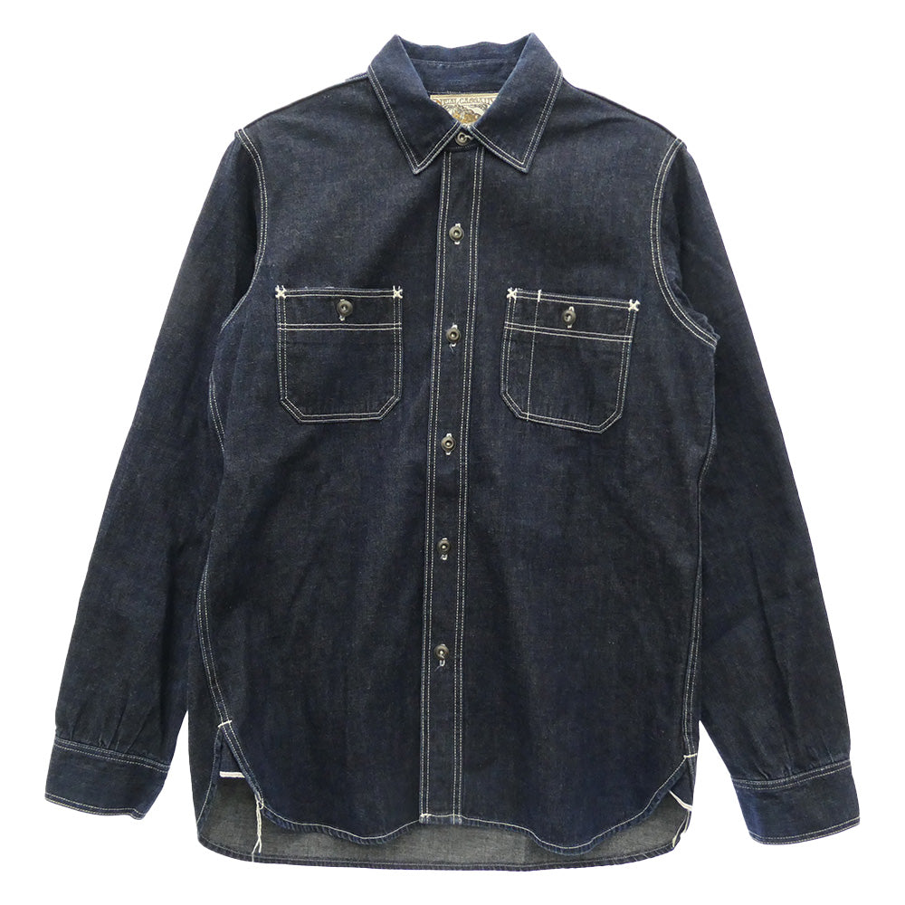 FREEWHEELERS フリーホイーラーズ NEAL CASSADY WORK SHIRT CHAMBRAY ワーク 長袖 シャツ インディゴブルー系 15【中古】