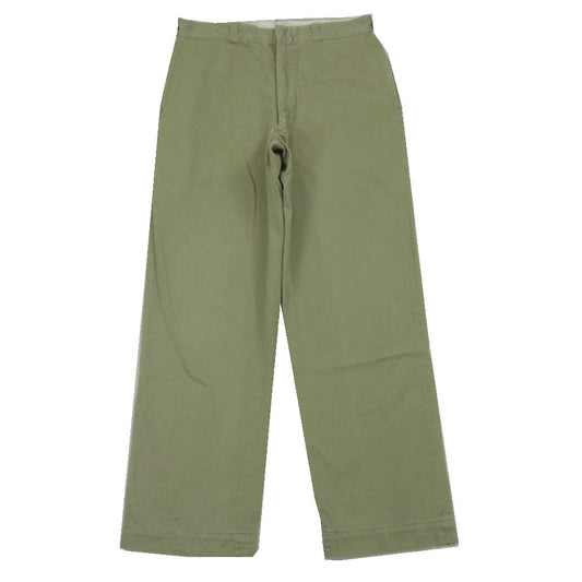 ミリタリー Vintage ヴィンテージ 60～70s US.ARMY コットン チノ トラウザーズ パンツ チノパン グレイッシュベージュ系 サイズ表記なし【中古】