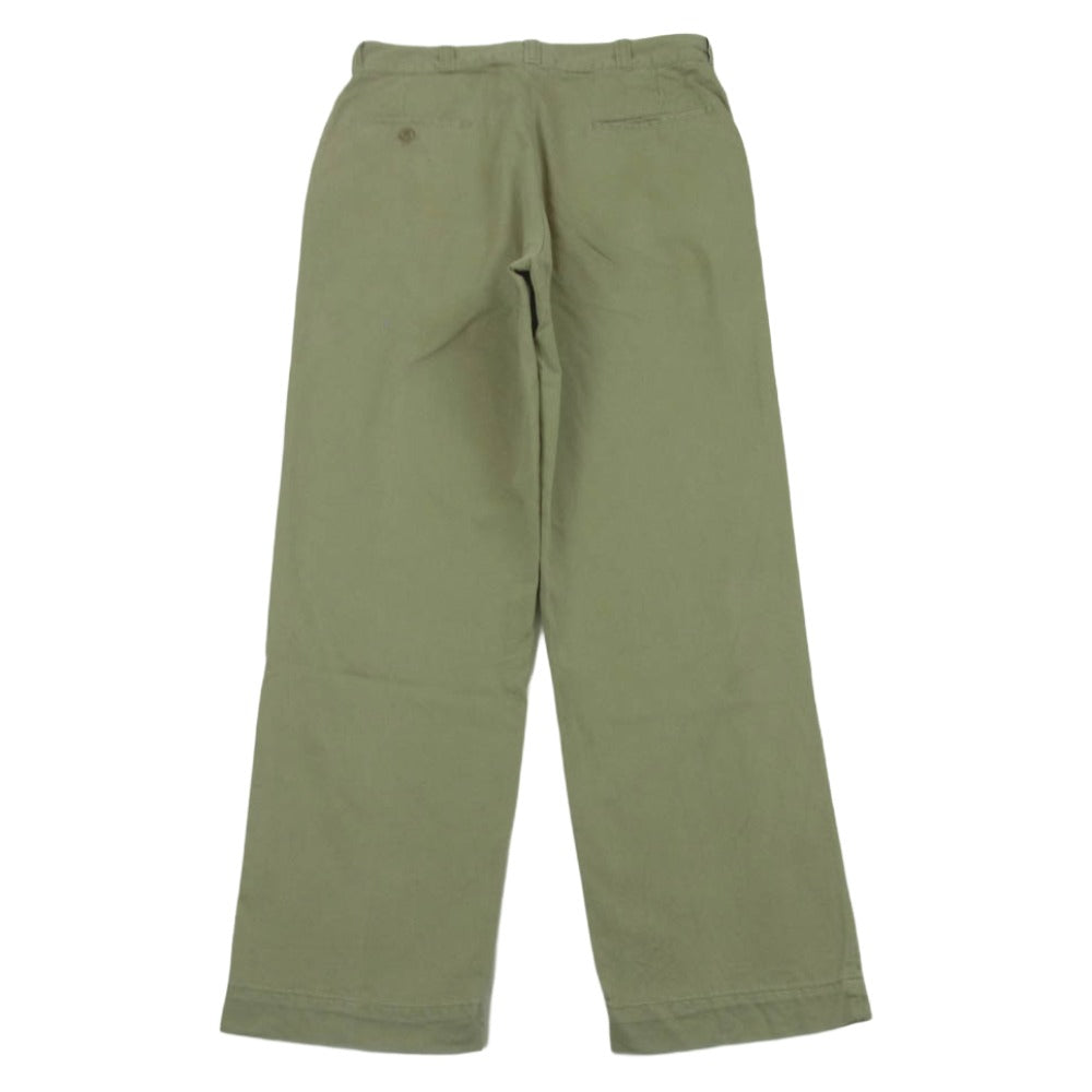 ミリタリー Vintage ヴィンテージ 60～70s US.ARMY コットン チノ トラウザーズ パンツ チノパン グレイッシュベージュ系 サイズ表記なし【中古】