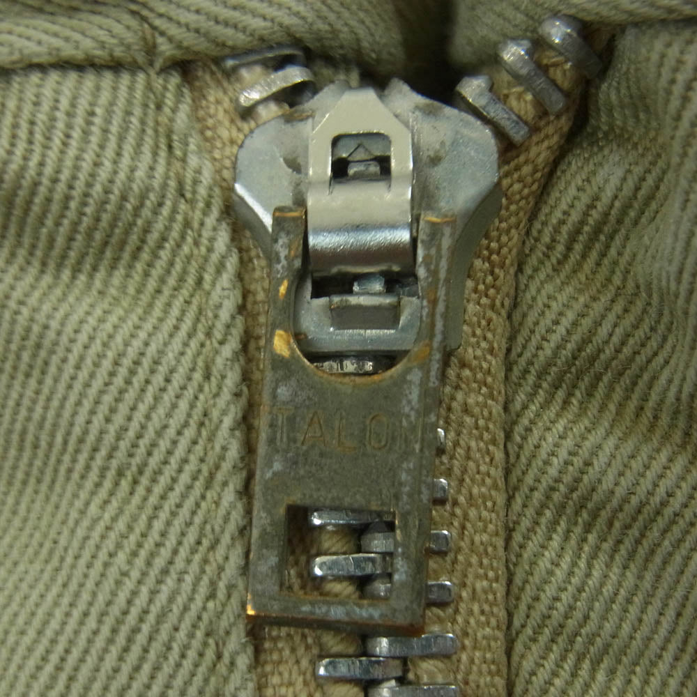 ミリタリー Vintage ヴィンテージ 60～70s US.ARMY コットン チノ トラウザーズ パンツ チノパン グレイッシュベージュ系 サイズ表記なし【中古】