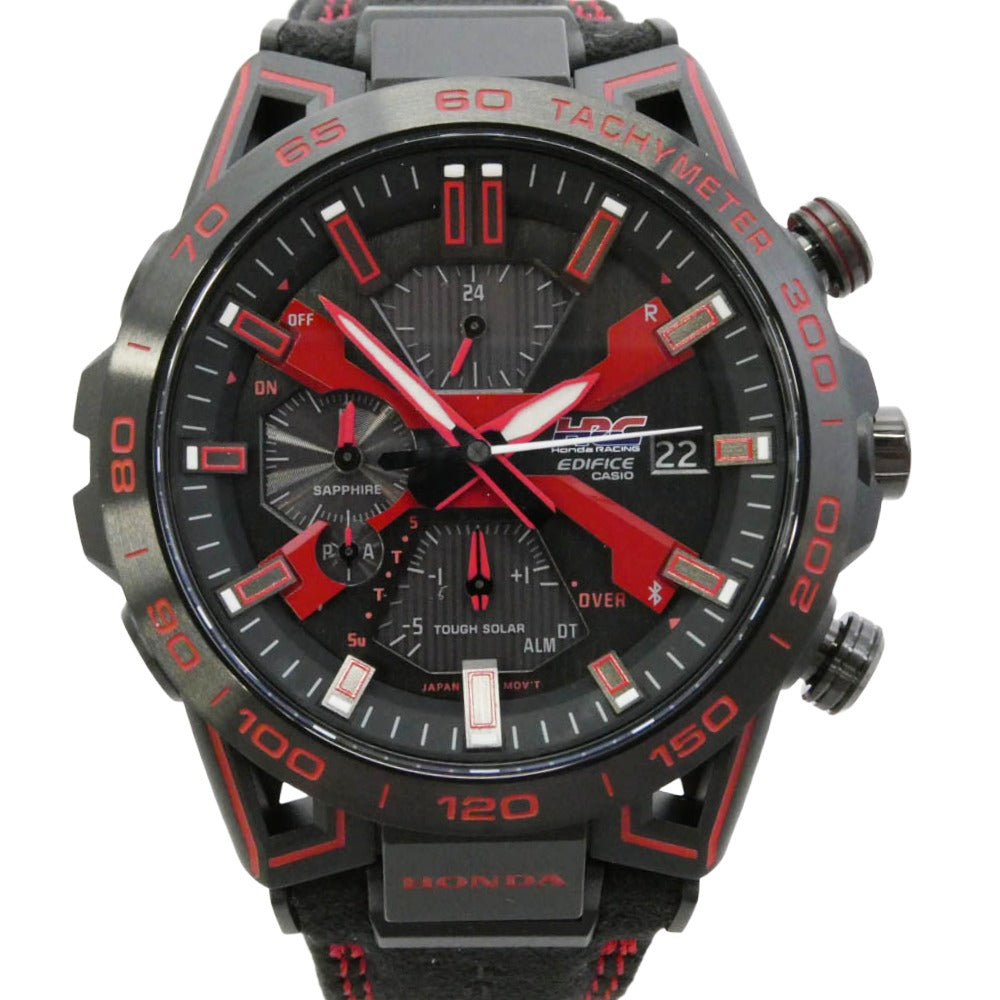 G-SHOCK ジーショック EQB-2000HR-1AJR × Honda Racing EDIFICE SOSPENSIONE エディフィス ソスペンシオーネ 鈴鹿サーキット ブラック系 レッド系【新古品】【未使用】【中古】