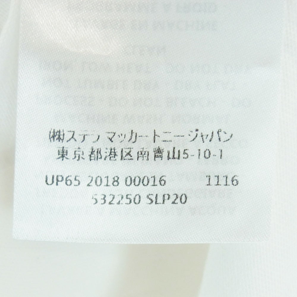 Stella McCartney ステラマッカートニー NO SMILE NO SERVICE 半袖 Tシャツ イタリア製 ホワイト系 XL【中古】