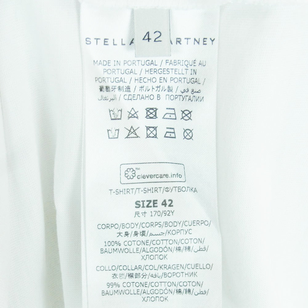 Stella McCartney ステラマッカートニー 2001. フロントプリント 半袖 Tシャツ ポルトガル製 ホワイト系 42【中古】