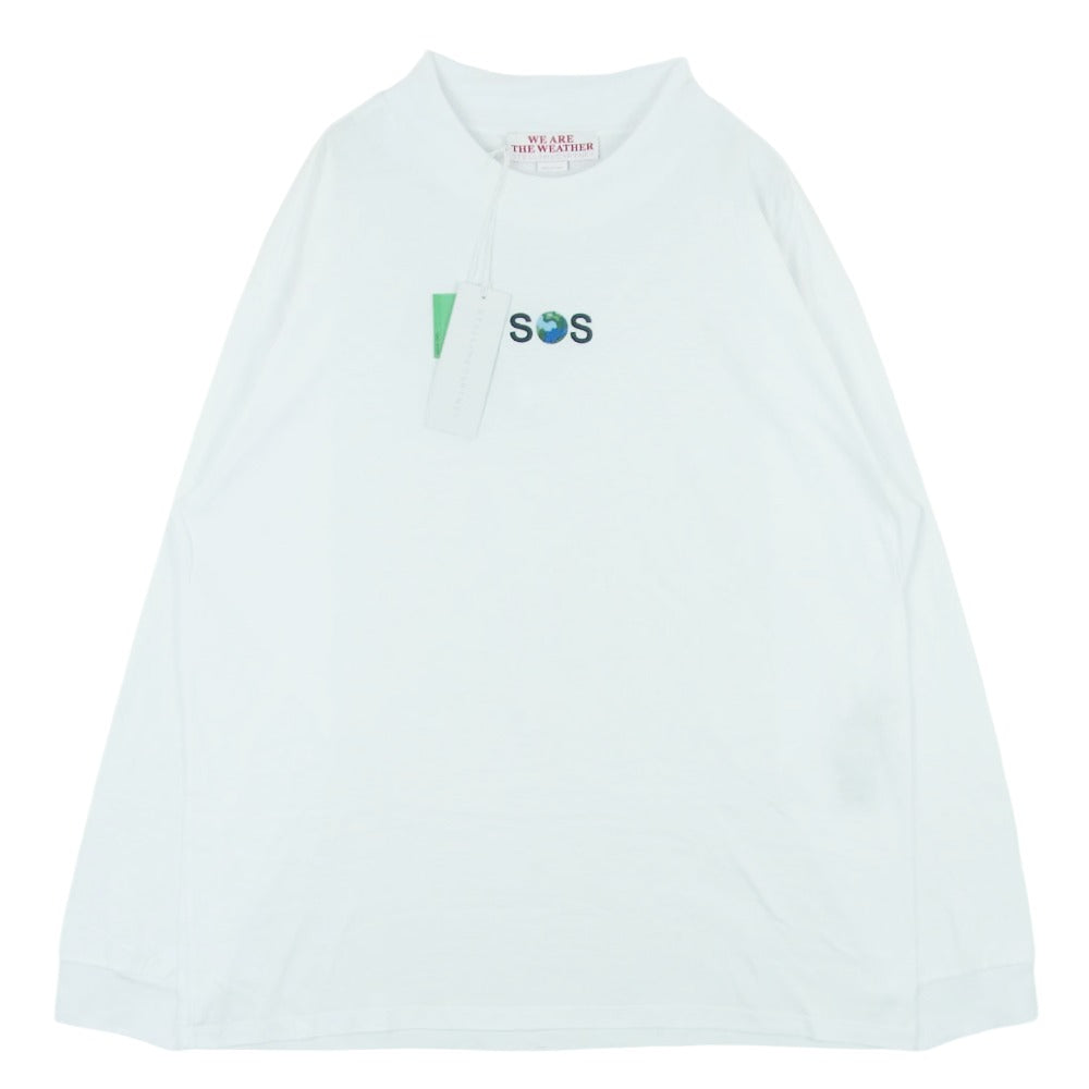Stella McCartney ステラマッカートニー We Are the Weather. SOS刺繍 長袖 Tシャツ ホワイト系 PURE WHITE L【極上美品】【中古】