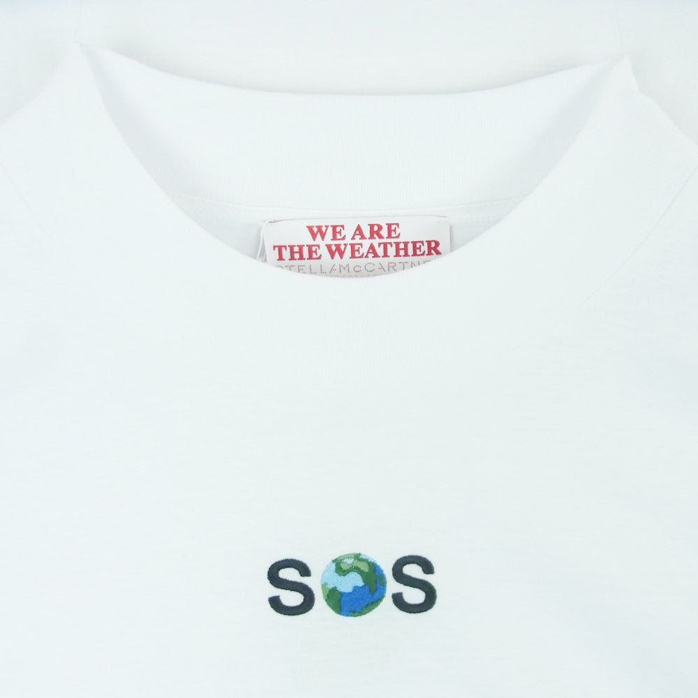 Stella McCartney ステラマッカートニー We Are the Weather. SOS刺繍 長袖 Tシャツ ホワイト系 PURE WHITE L【極上美品】【中古】