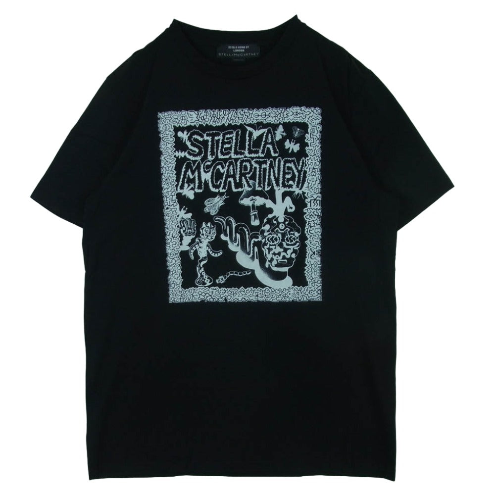 Stella McCartney ステラマッカートニー 23 OLD BOND ST. LONDON グラフィックプリント 半袖 Tシャツ ブラック系 M【美品】【中古】