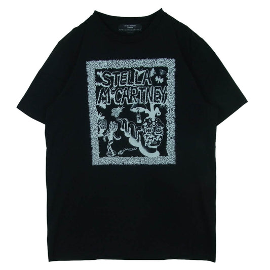 Stella McCartney ステラマッカートニー 23 OLD BOND ST. LONDON グラフィックプリント 半袖 Tシャツ ブラック系 M【美品】【中古】