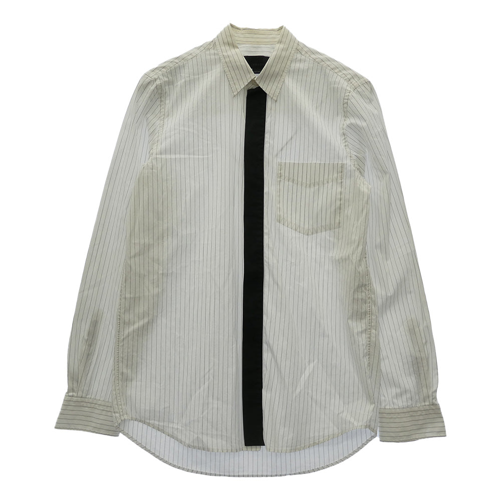 Stella McCartney ステラマッカートニー ピンストライプ 比翼 長袖シャツ オフホワイト系 39【中古】