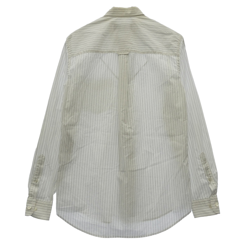 Stella McCartney ステラマッカートニー ピンストライプ 比翼 長袖シャツ オフホワイト系 39【中古】