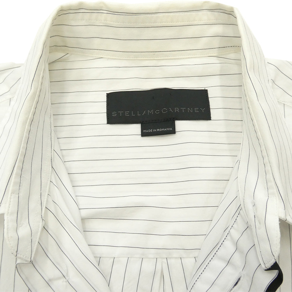 Stella McCartney ステラマッカートニー ピンストライプ 比翼 長袖シャツ オフホワイト系 39【中古】