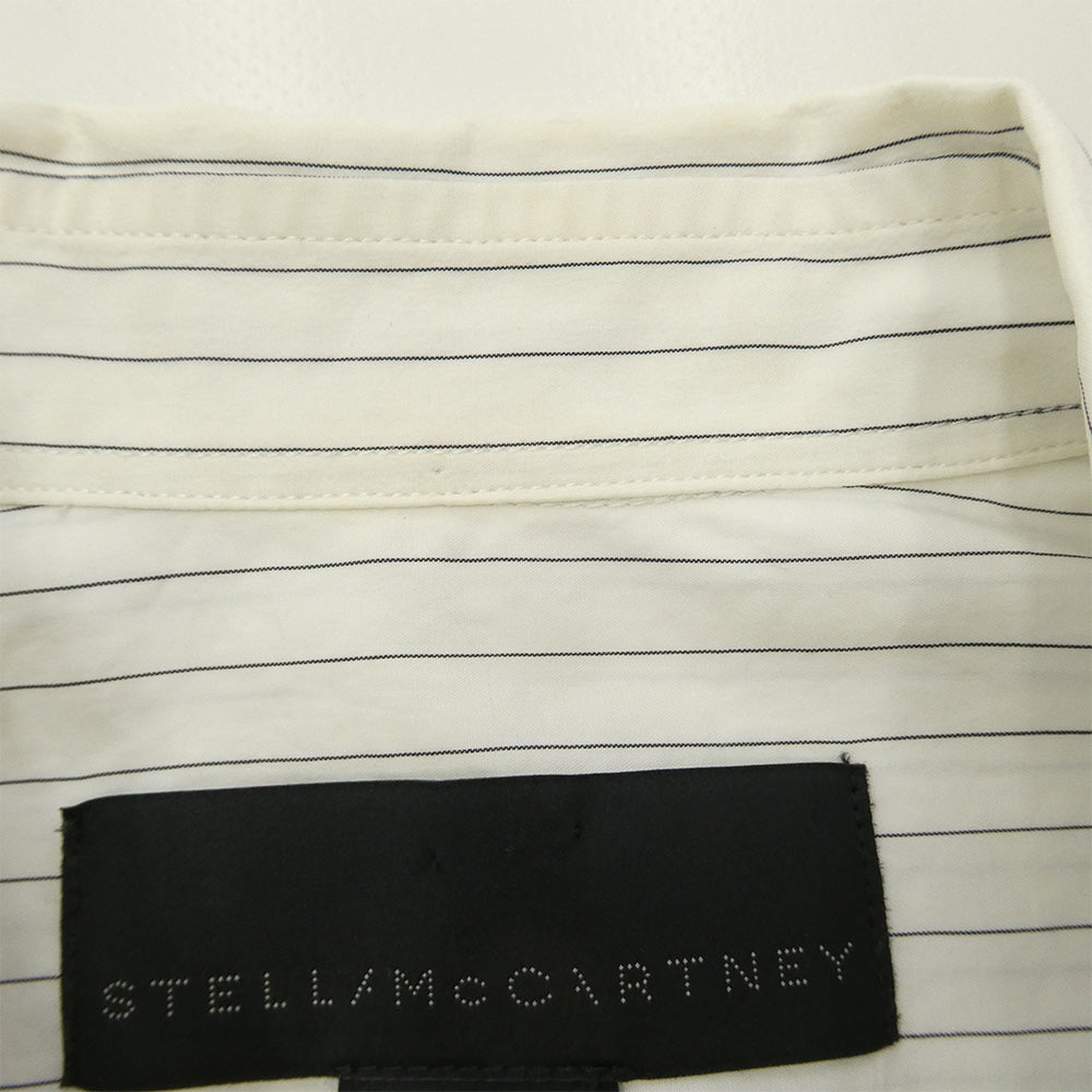 Stella McCartney ステラマッカートニー ピンストライプ 比翼 長袖シャツ オフホワイト系 39【中古】