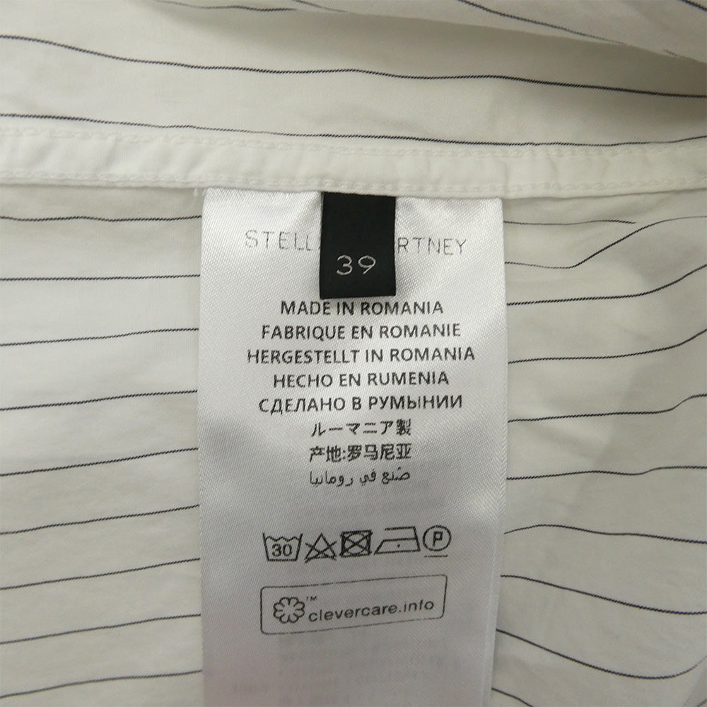 Stella McCartney ステラマッカートニー ピンストライプ 比翼 長袖シャツ オフホワイト系 39【中古】