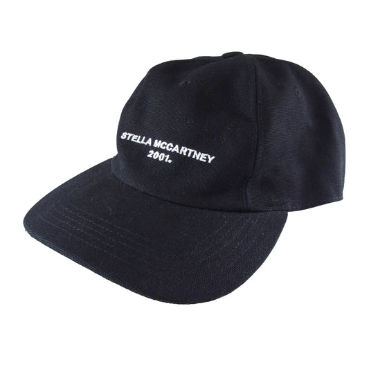 Stella McCartney ステラマッカートニー ロゴ刺繍 キャンバス 5パネル キャップ ブラック系 59【美品】【中古】