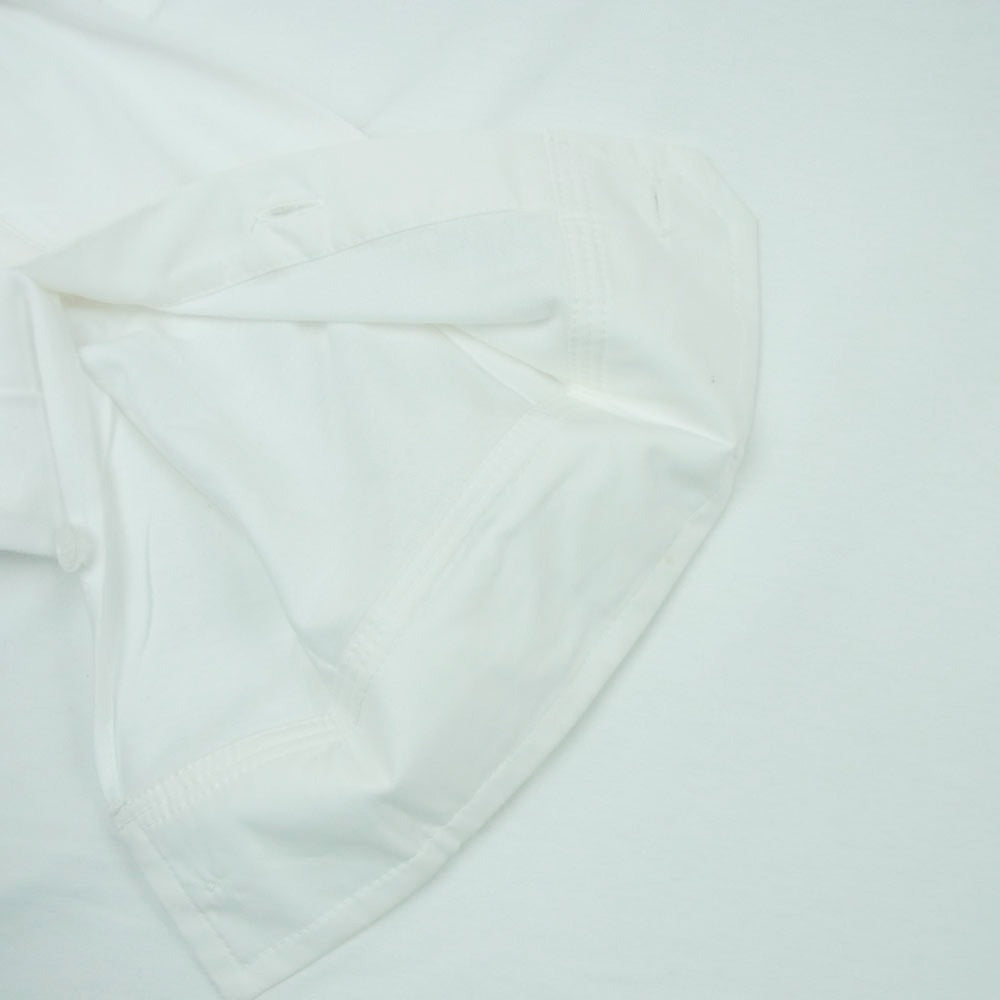 Stella McCartney ステラマッカートニー NO SMILE NO SERVICE パッチ付き ヘンリーネック プルオーバー 長袖 シャツ ホワイト系 L【中古】